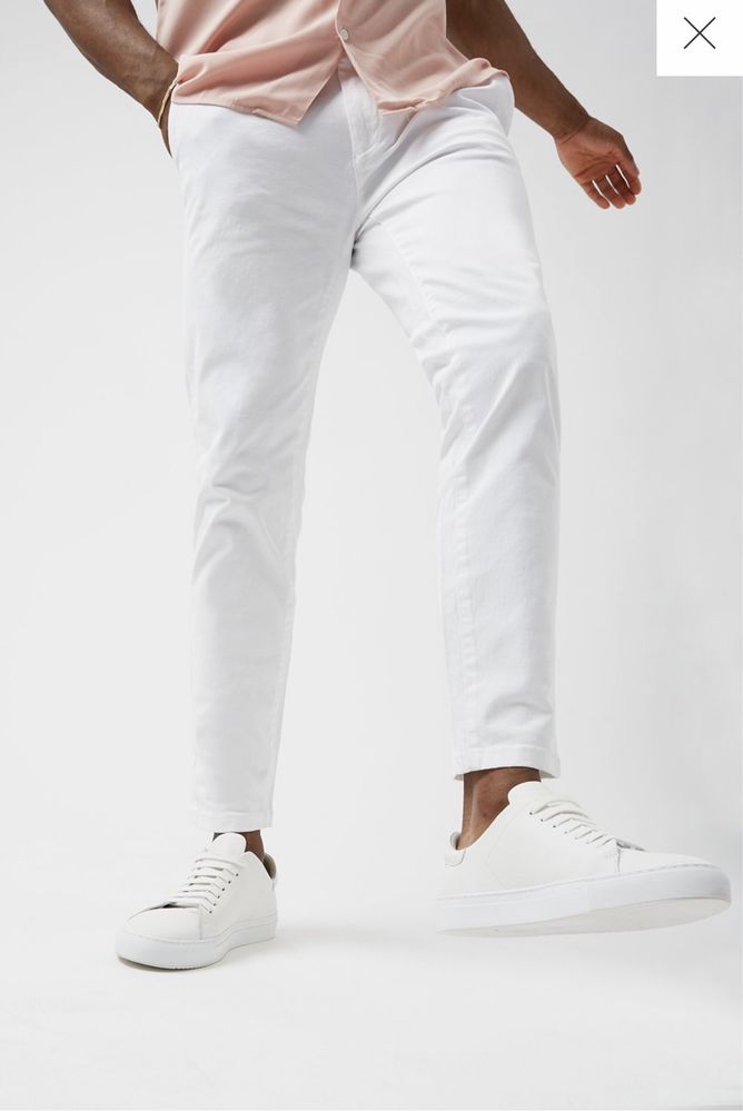 Белые штаны Burton menswear skinny