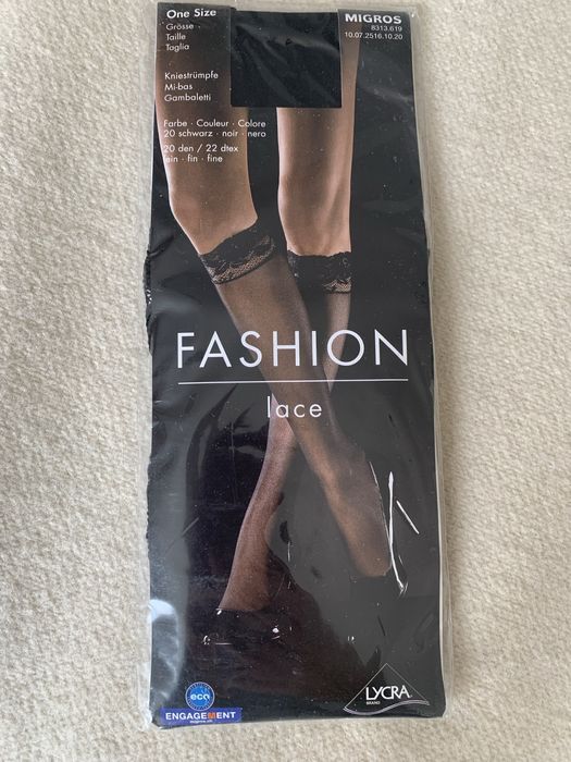 Капронові гольфи з мереживом чорні