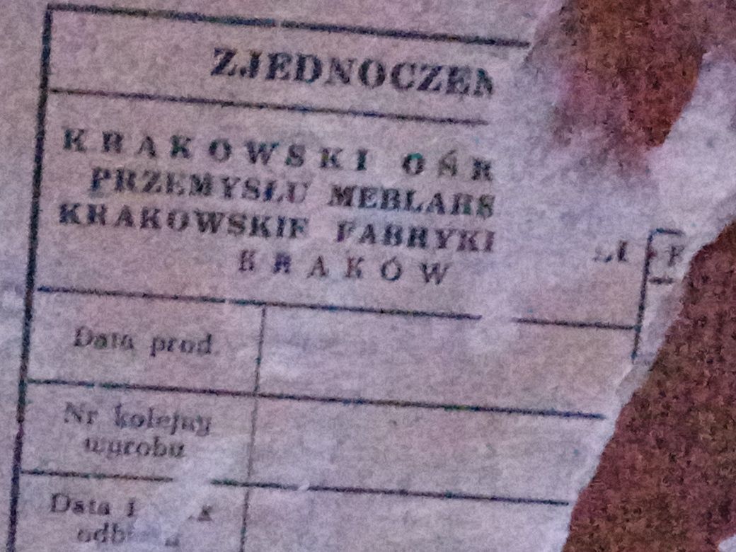 Toaletka PRL  typ 1038 Grabiński lata 60/70