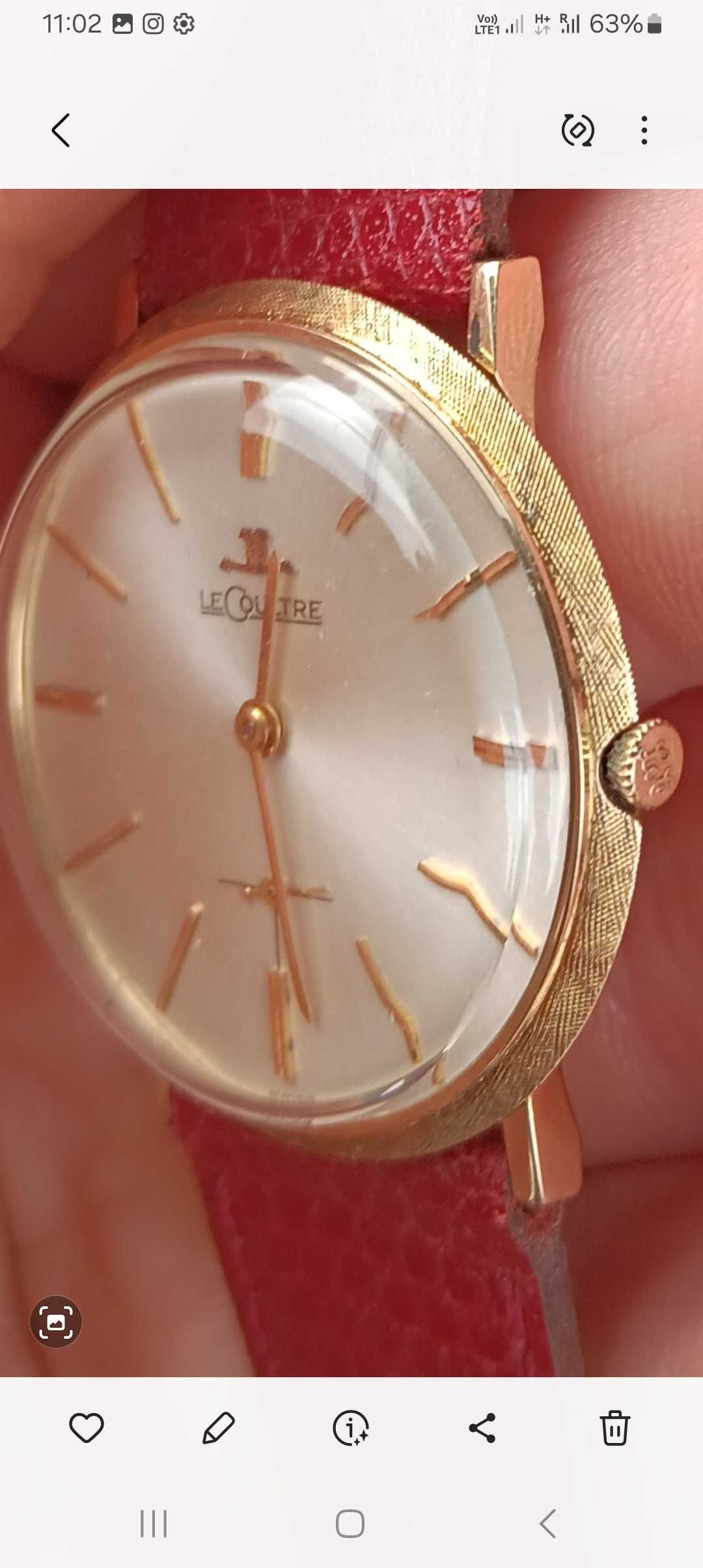 Zegarek LeCoultre złoto 14k [585)