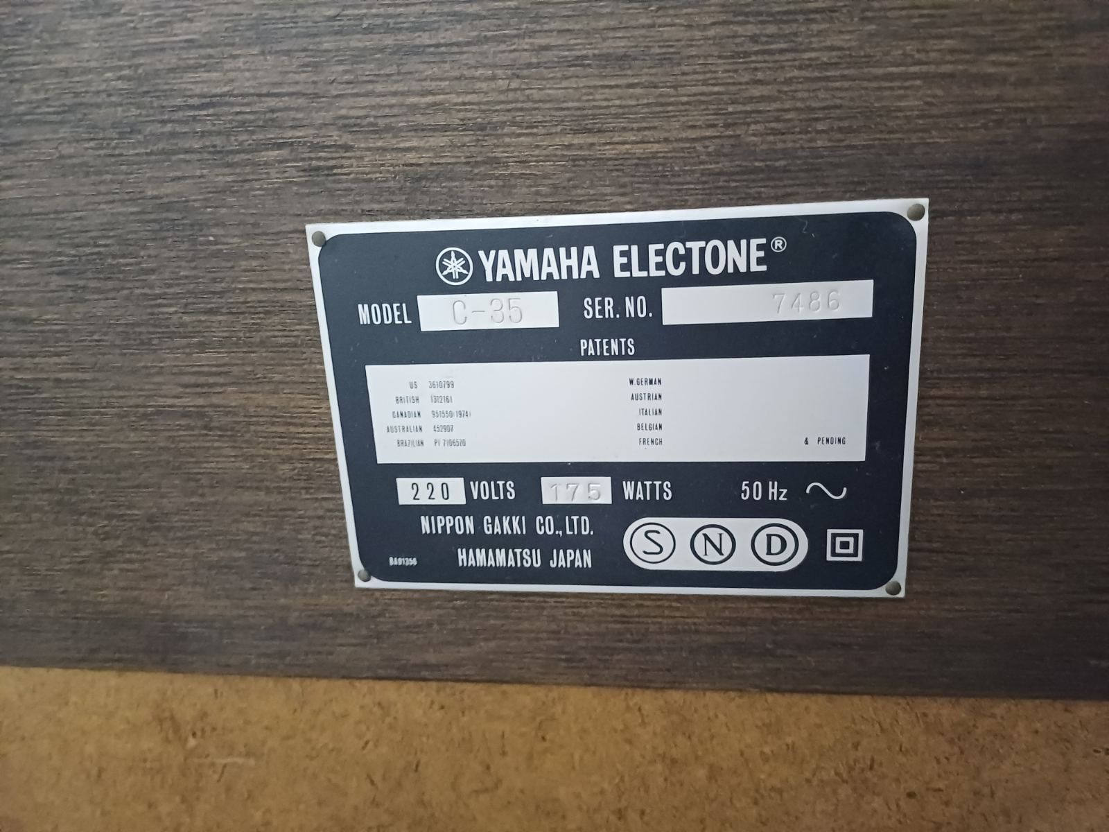 Орган Yamaha Electone C35
