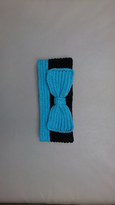 Nowa opaska na głowę z kokardką dla dziewczynki jesień/zima