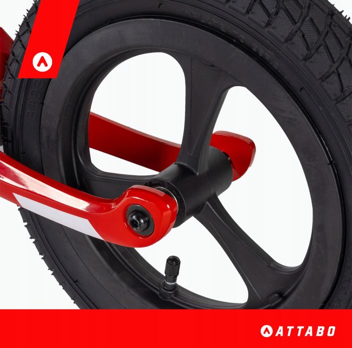 Rowerek biegowy ATTABO Brisk S czerwony 12” ultra lekki 3,8 kg