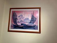 Vende- se quadro com moldura em madeira.