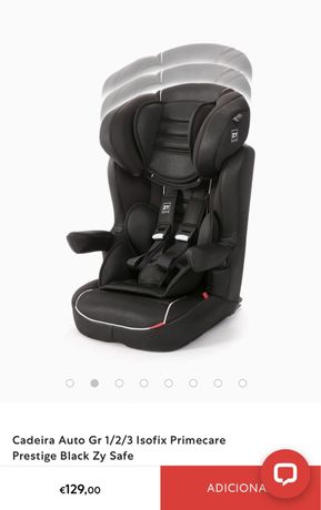 Cadeira Auto Isofix Primecare Prestige Black Zy Safe