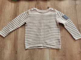 Bluzka sweter Newbie 98 sweterek w paski niebieskie