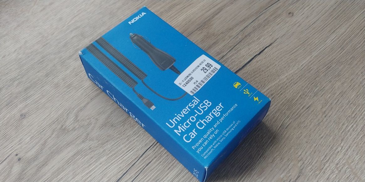 Ładowarka samochodowa micro-USB Nokia DC-15
