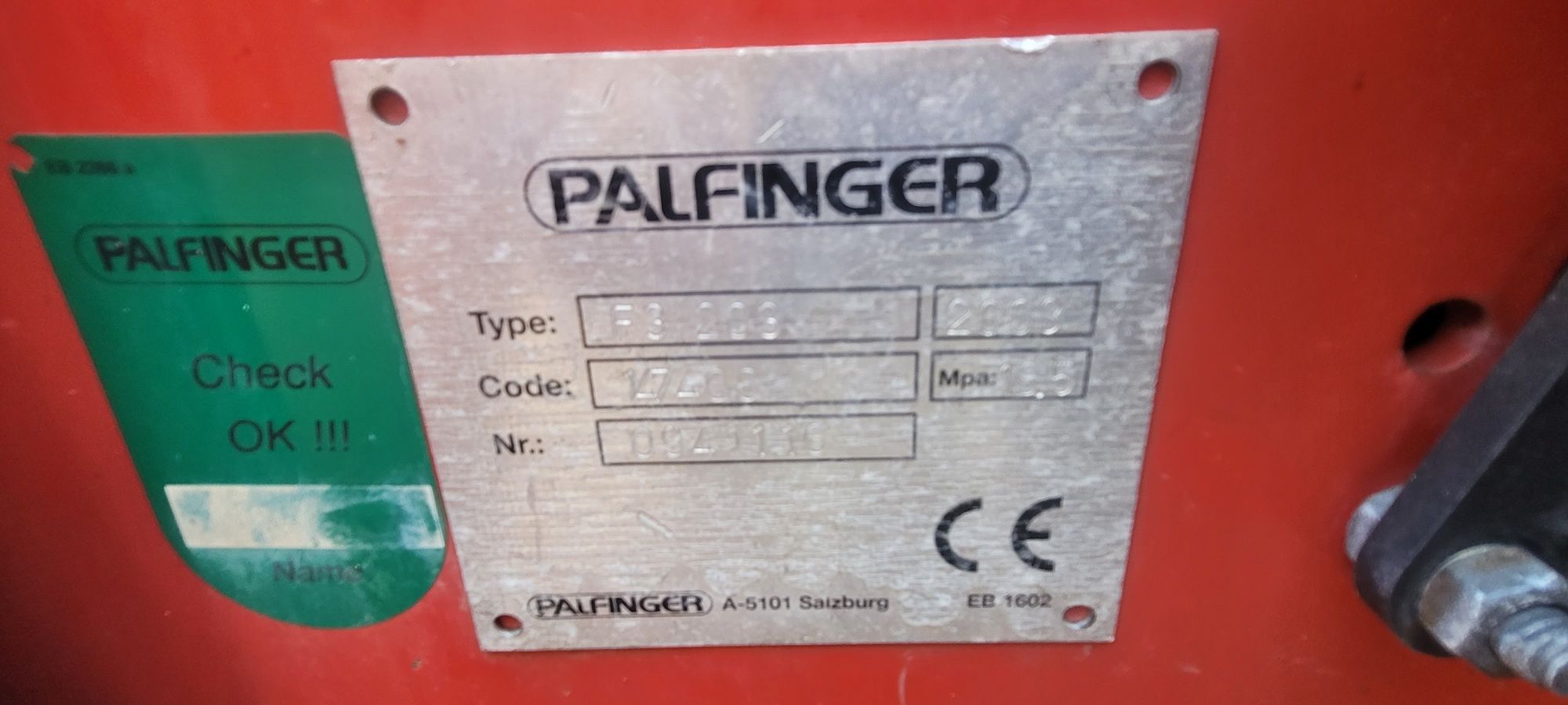 Palfinger f3 203-px, wózek widłowy podwieszany