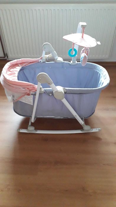 Leżaczek-bujaczek KINDERKRAFT UNIMO 5w1 szaro-różowy