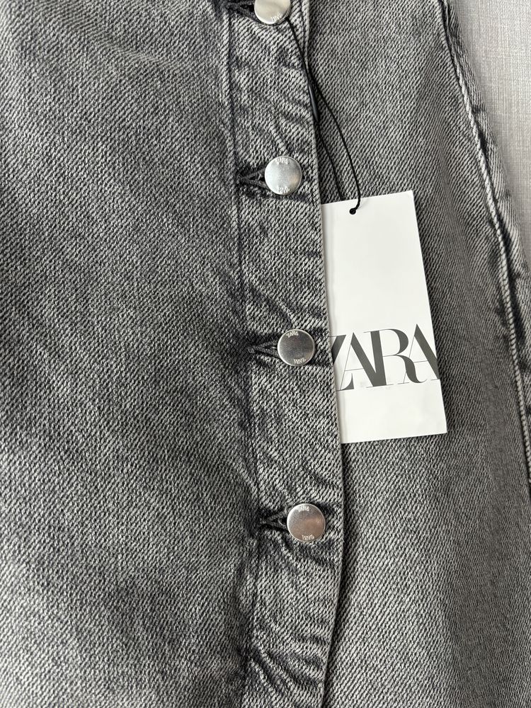 Nowa jeansowa spódnica Zara kopertowa asymetryczna midi
