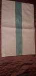 Worek lniany 50x80 z zielonym pasem vintage