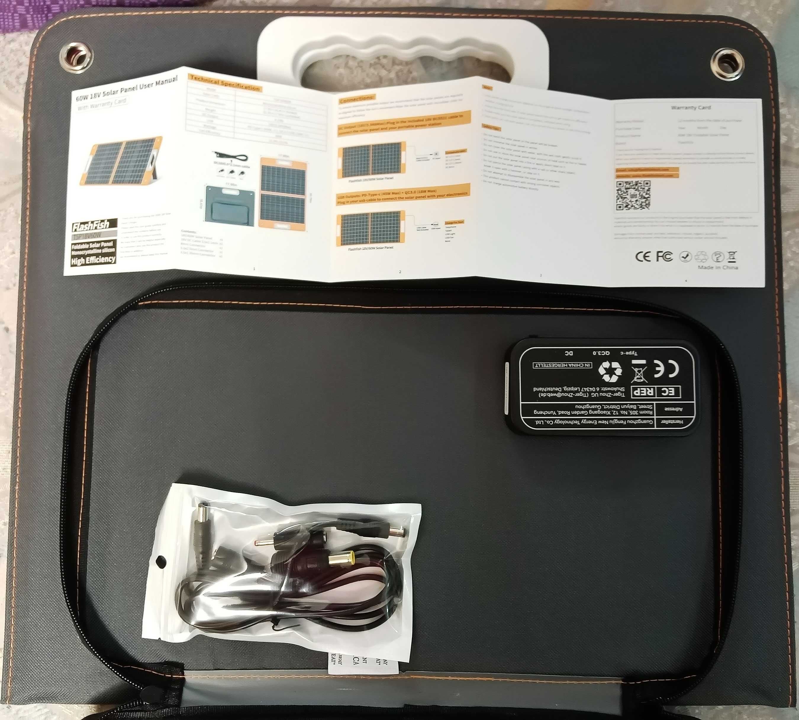 Портативная солнечная панель FlashFish TSP18V60W