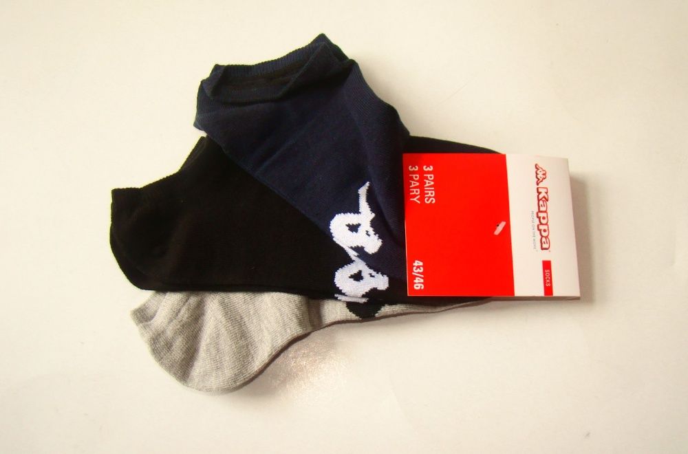 KAPPA SNEAKER Skarpety stopki 3 kolory 3 Pack r. 43-46