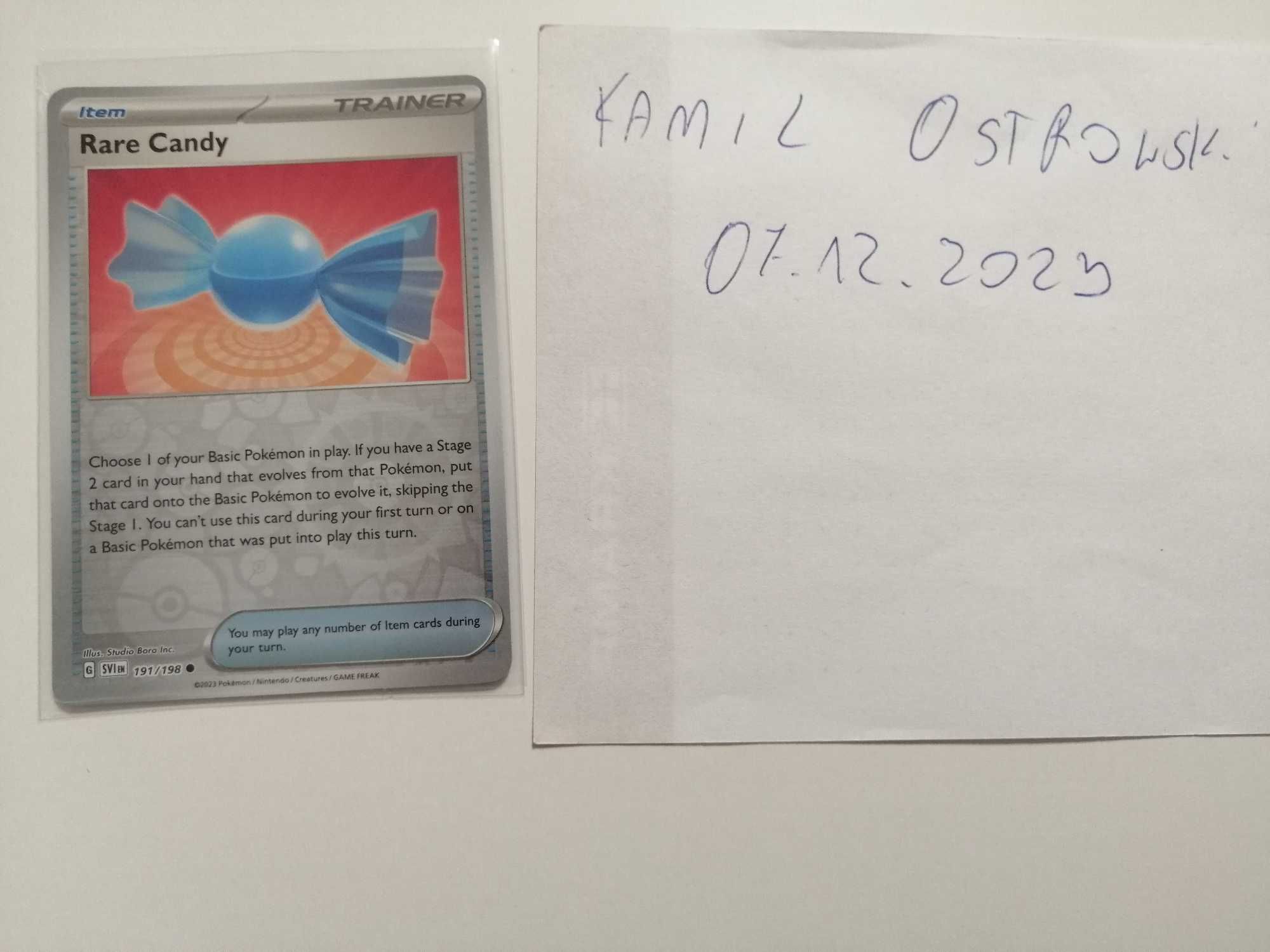 Karta Pokemon  Rare Candy (SVI 191)  Reverse Holo