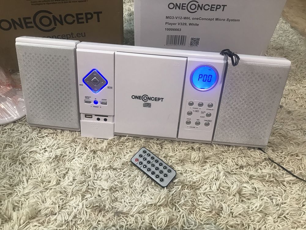 Стереосистема OneConcept V-12  FM USB SD Білий