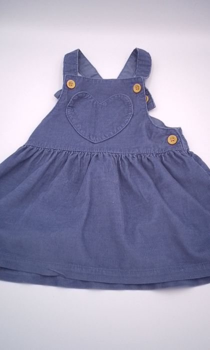 Zestaw sukienka + biała w gwiazdki koszula roz 68cm