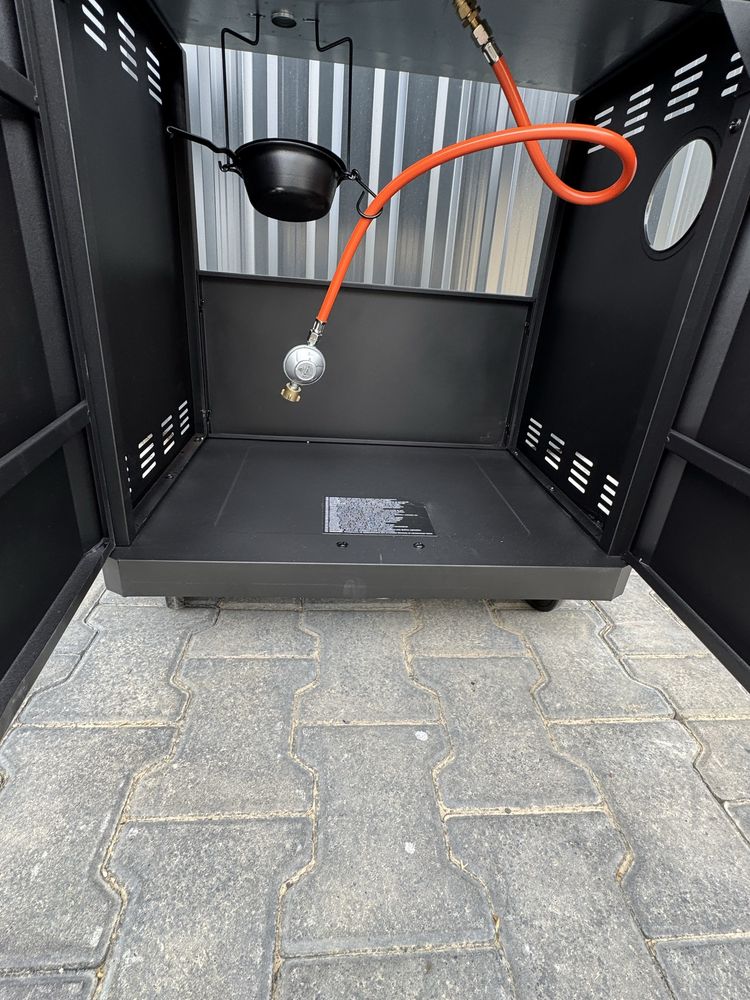 Grill Gazowy LANDMANN Rexon PTS 4.1, czarno-srebrny