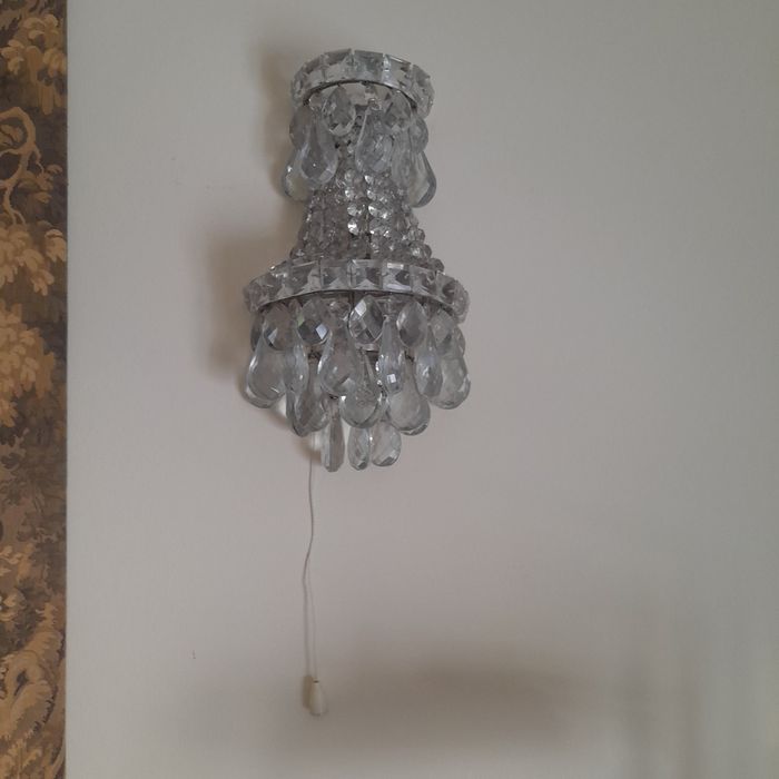 Par de apliques em cristal