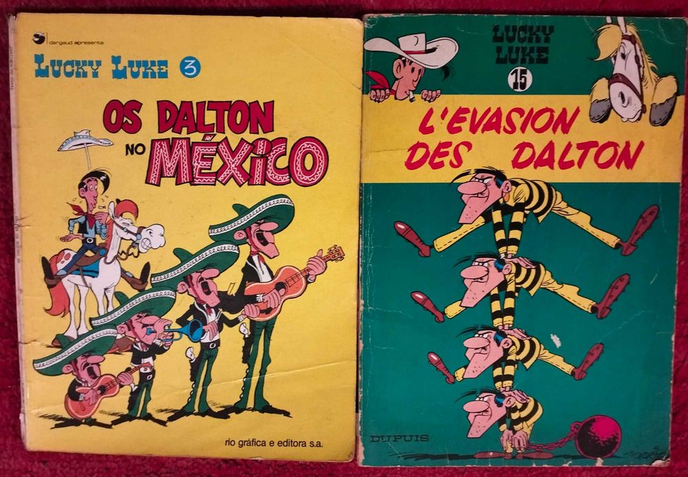 Lucky Luke em português e francês, 15 livros