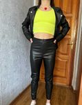Женские брюки из экокожи