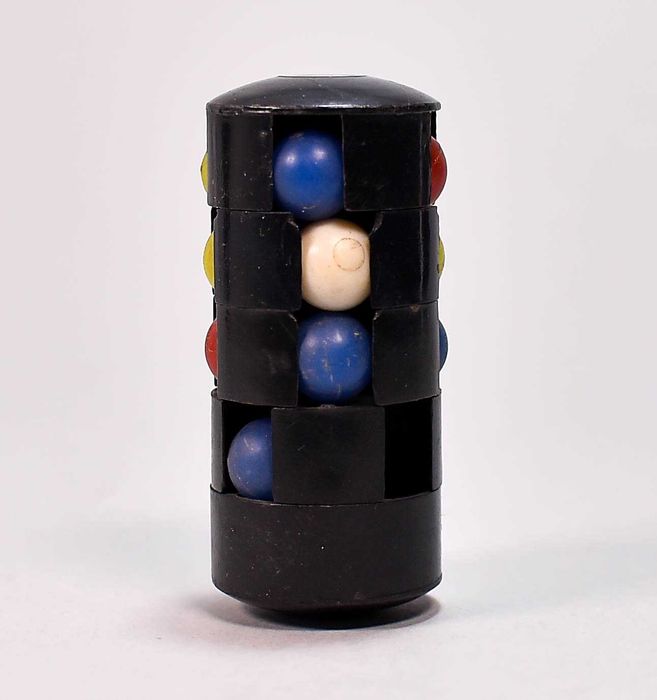 Kostka Rubika Walec Stara Zabawka z PRL-u kulki