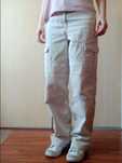 Jasne spodnie cargo damskie
