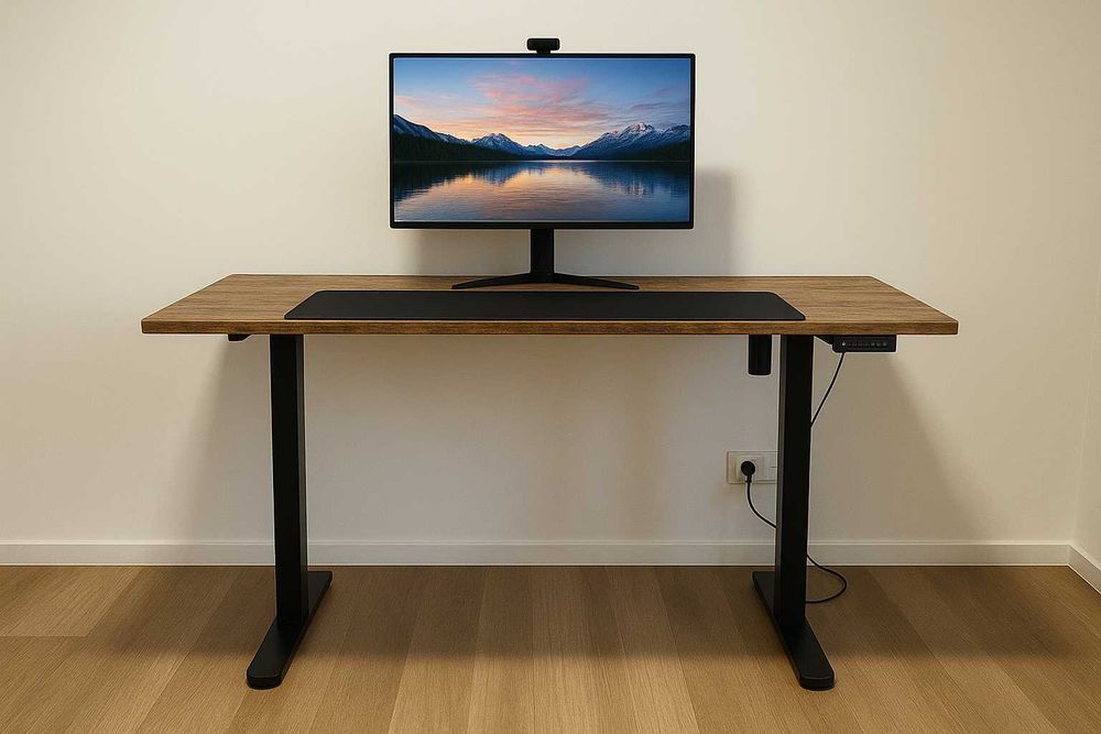 NOWE Biurko Elektryczne Regulowane 140x60 Gamingowe Podnoszone FAKTURA