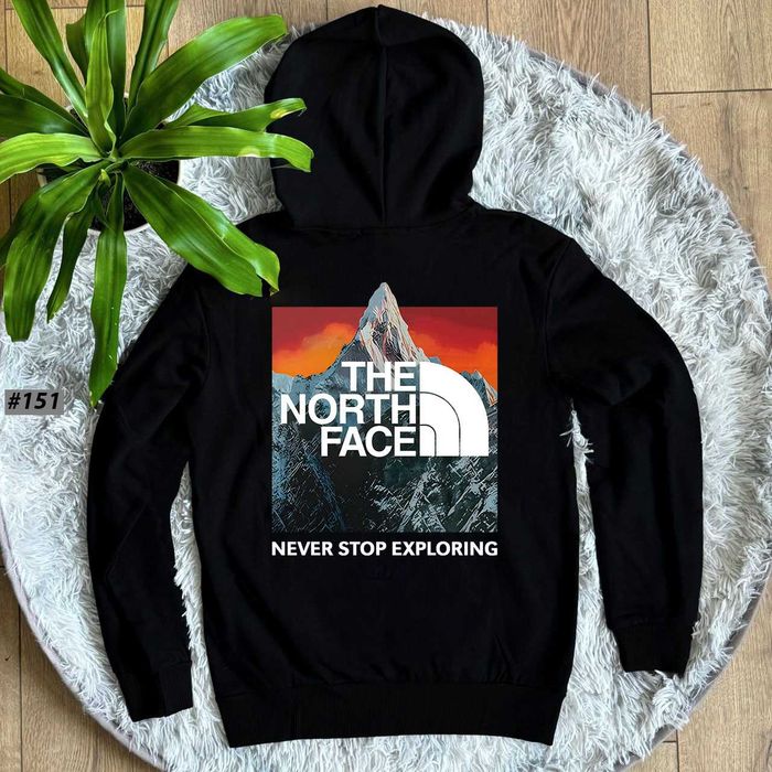 Кофта ТНФ Черная — Мужское Худи The North Face Stallker — XS S M L XL