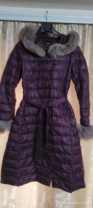 Пальто пуховик з справжнього пуху