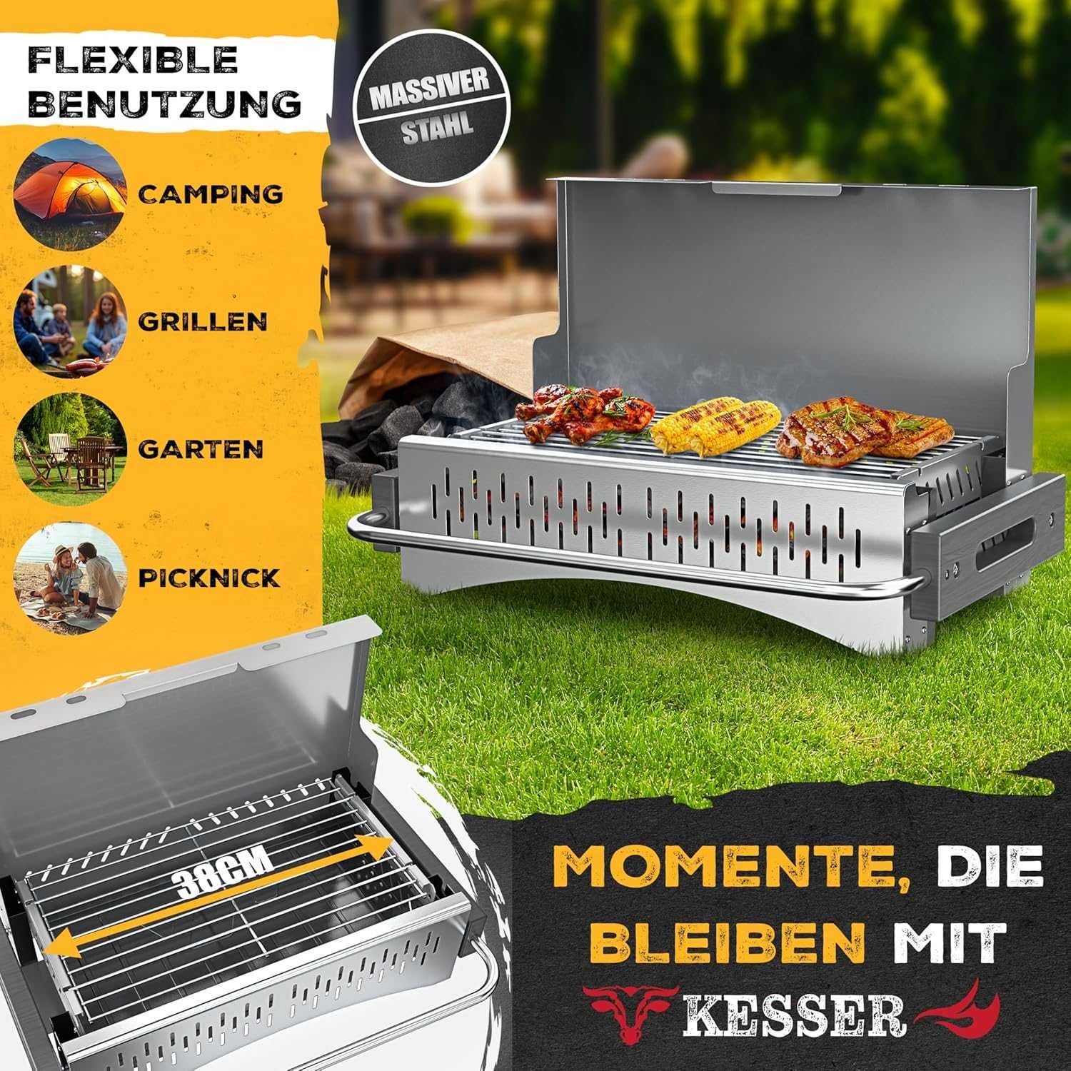 Składany grill kempingowy