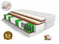Materac Kieszeniowy sprężynowy Kokos PREMIUM24 90/120/140/160/180x200