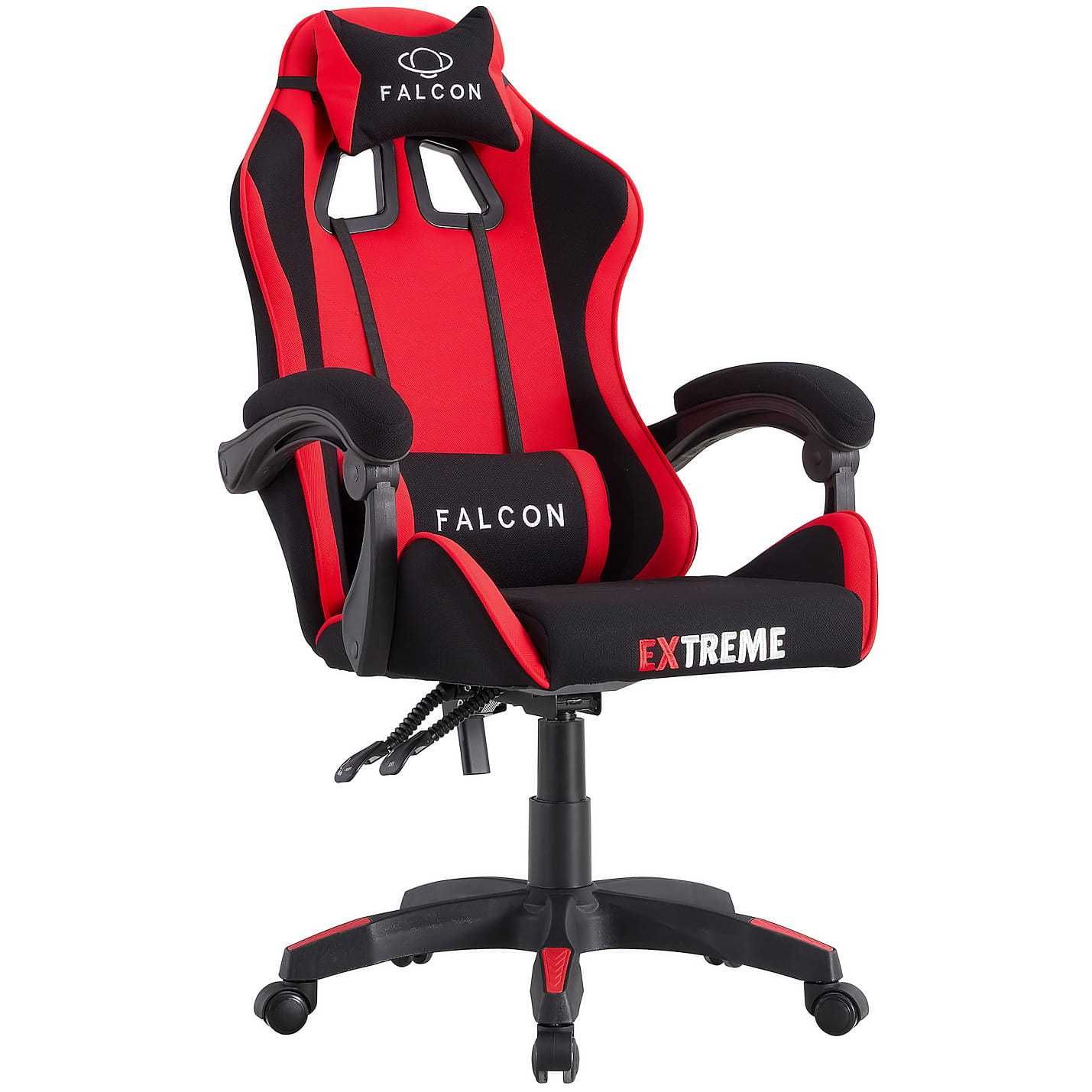 Fotel Gamingowy z tkaniny EXTREME Falcon Red , krzesło gracza