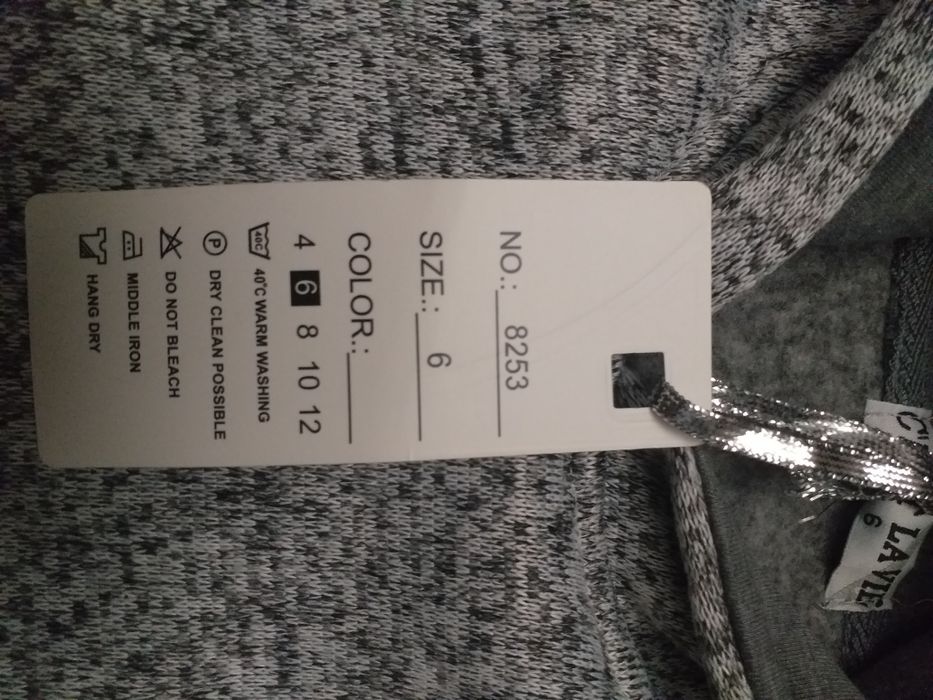 Gruby Nowy szary dres. 116