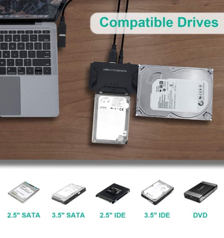 Adapter Dysków USB 3.0 SATA IDE 2,5 3,5 Outlet 2349