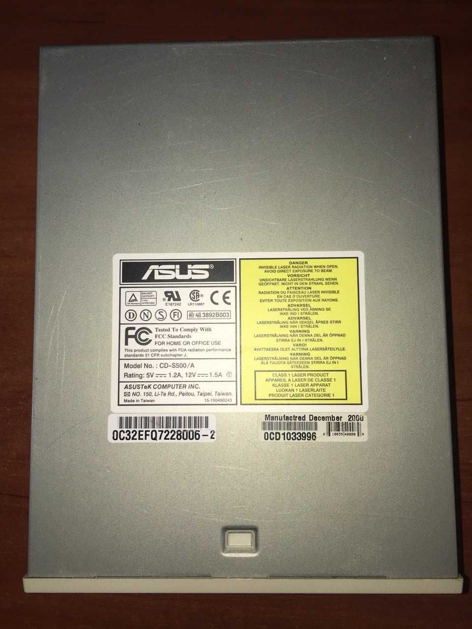 CD-Rom ASUS S500/A 50x как проигрыватель CD дисков