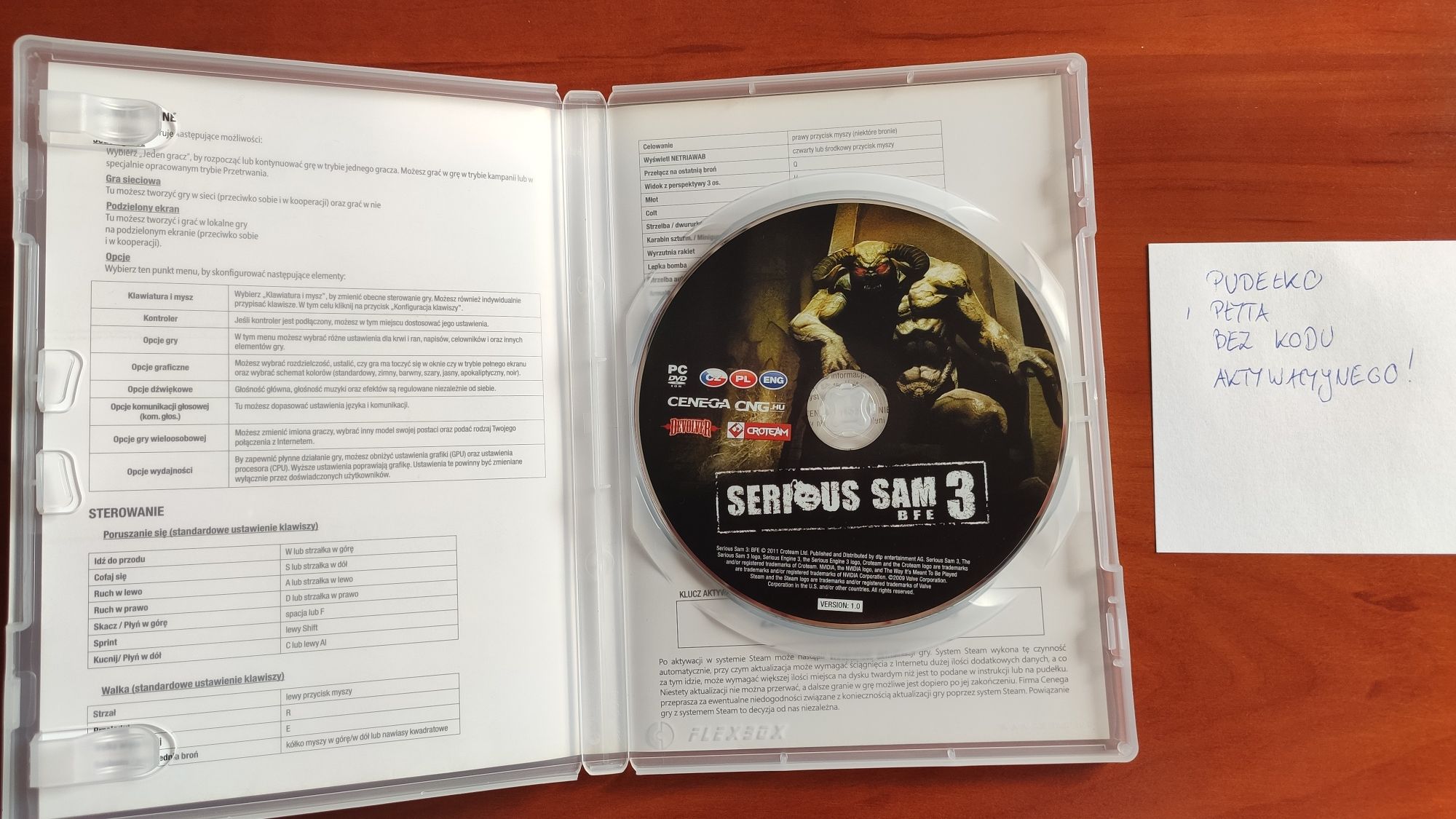 Serious Sam 3: BFE Box PC (pudełko bez kodu - nie zawiera gry)
