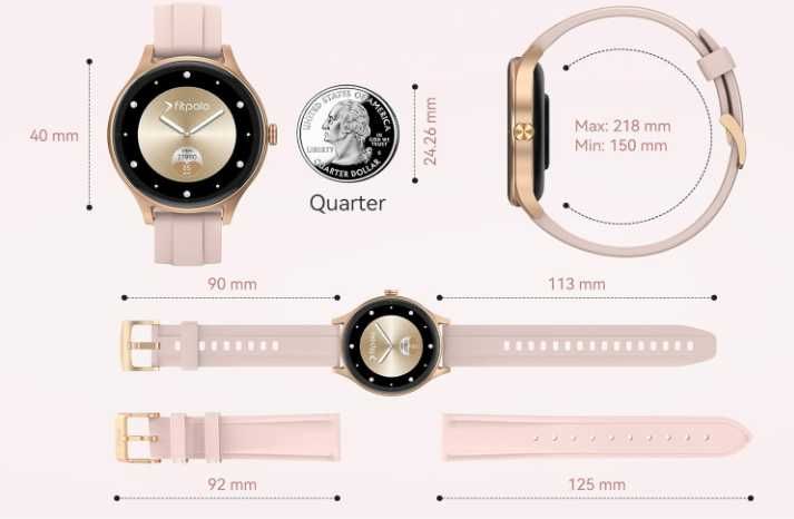 Smartwatch Damski Fitpolo (2 paski w zestawie) – 1,27" Monitor zdrowia
