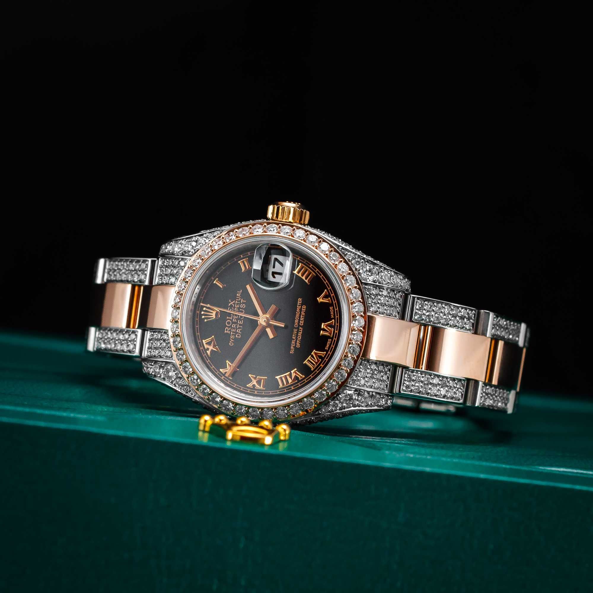 Piękny diamentowy zegarek ROLEX Lady Datejust