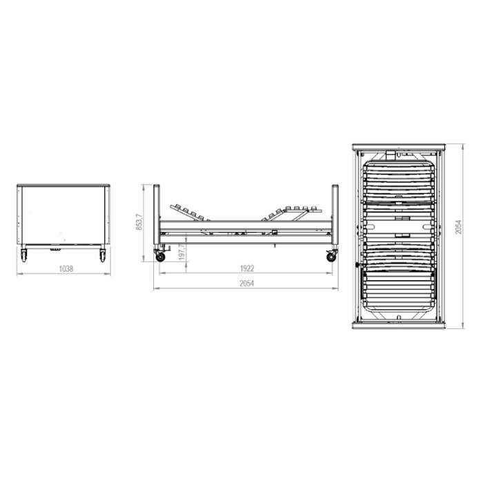 Cama Eléctrica + Colchão + Coluna de Suspensão