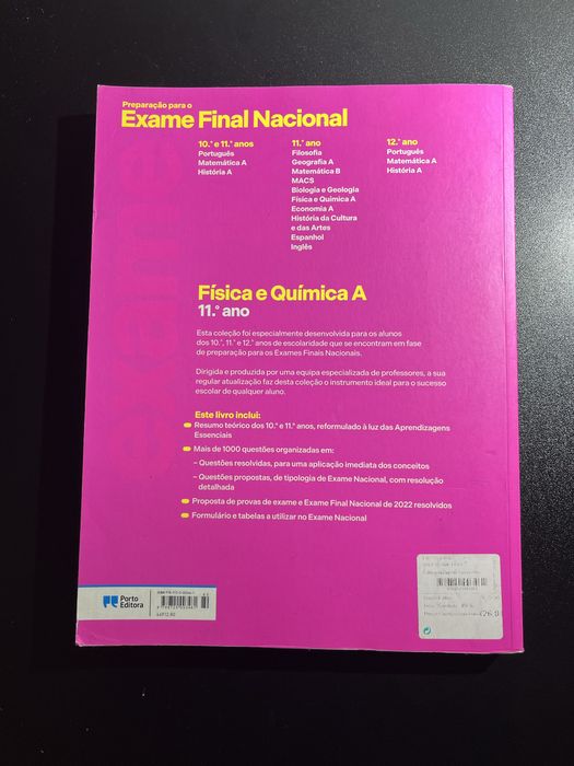 Livro Preparação de exame Física e Química 2023 11º ano