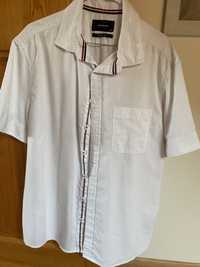Koszula biała z lampasami Reserved XL slim męska