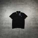 MĘSKA Koszulka Bawełna Elegancka PREMIUM Luxury Czarna Fred Perry GOLD