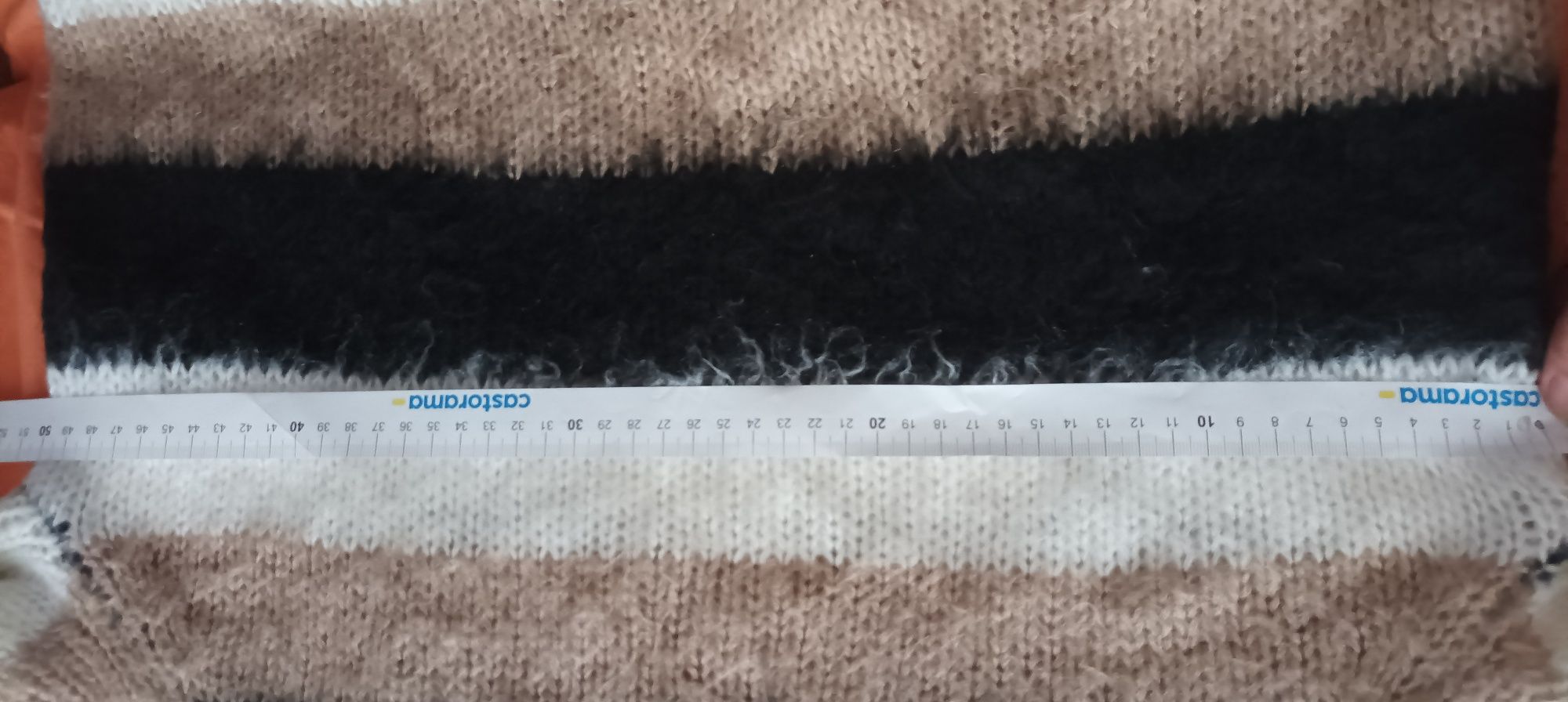 ciepły sweter w paski trójkolorowy  Sinsay Xs/34