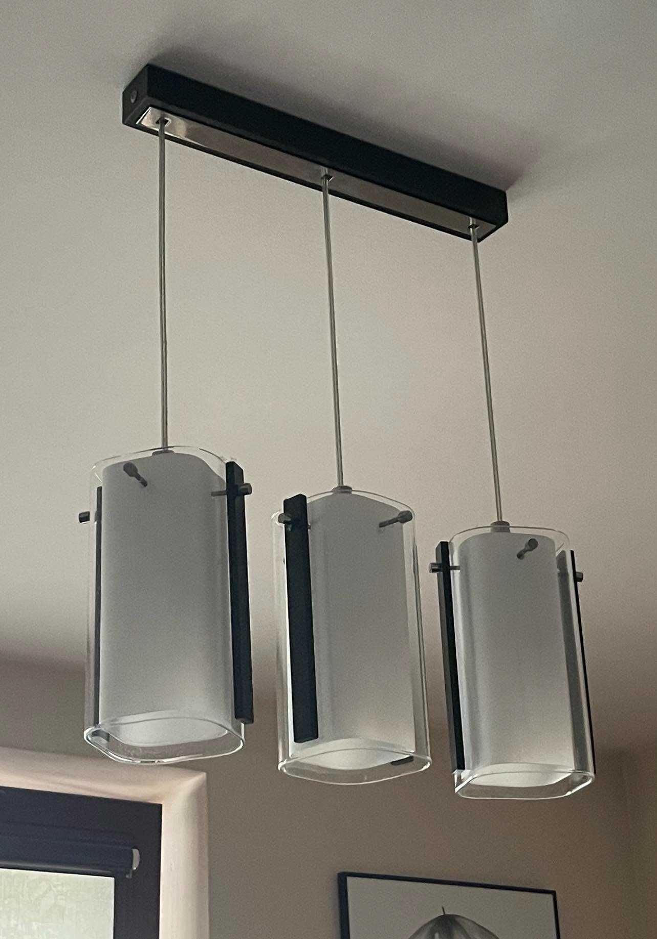 Lampa wisząca, komplet dwóch lamp  - trzypunktowe