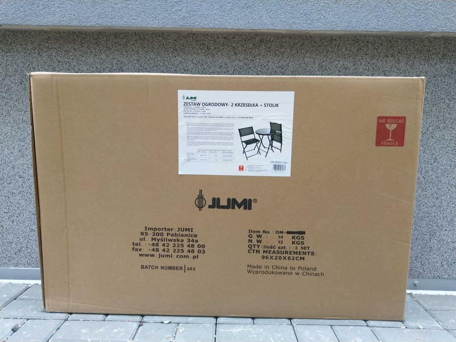 NAJTANIEJ Zestaw Mebli Balkonowych Tarasowych Ogrodowe Stolik 2Krzesła