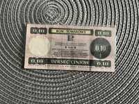 Bon towarowy 10 centów antyk 1979 r pewex PKO unikat kolekcjonerski