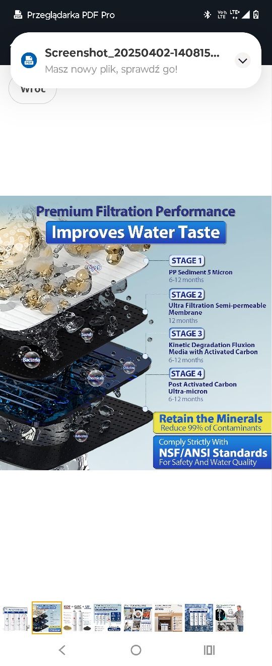 System filtrów do wody z kranem