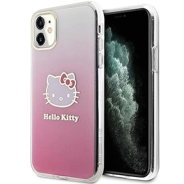 Etui Hello Kitty IML Gradient Electrop Kitty Head na iPhone 11 / Xr -
