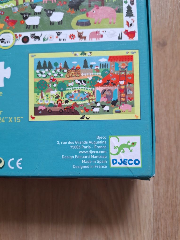 Djeco Puzzle observation Farma  - 35 elementów