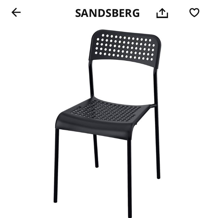 Ikea krzesla Sandsberg czarne